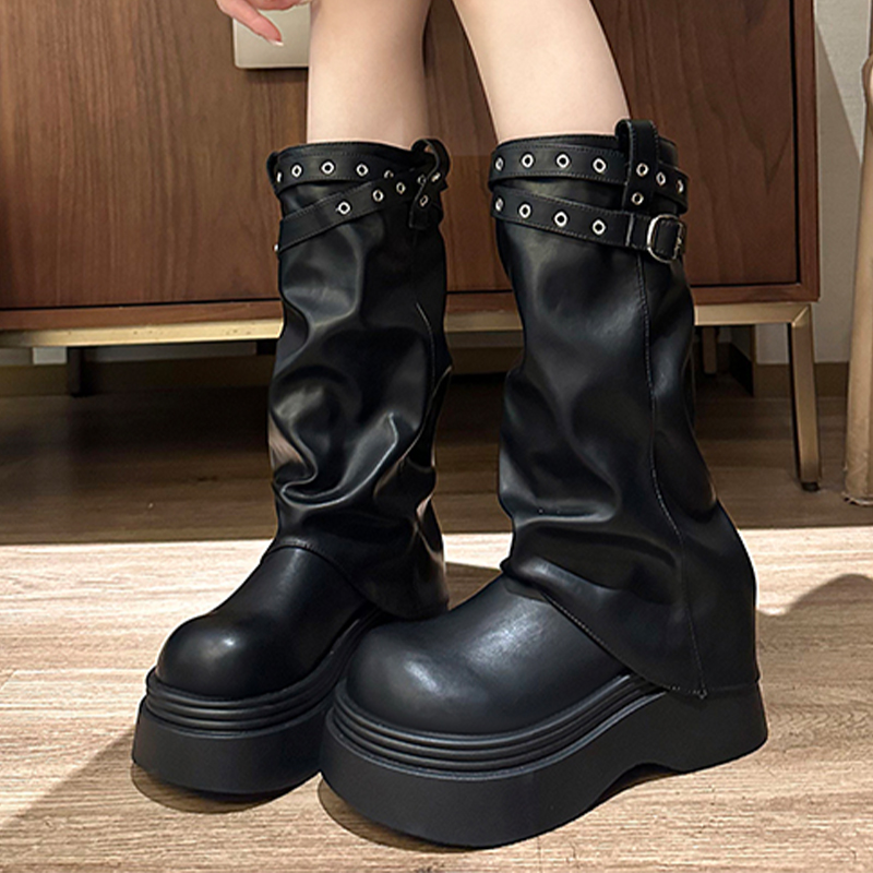 Platform Women's High Boots Hi - Street Fashion Winter 2025 ulasan dan harga