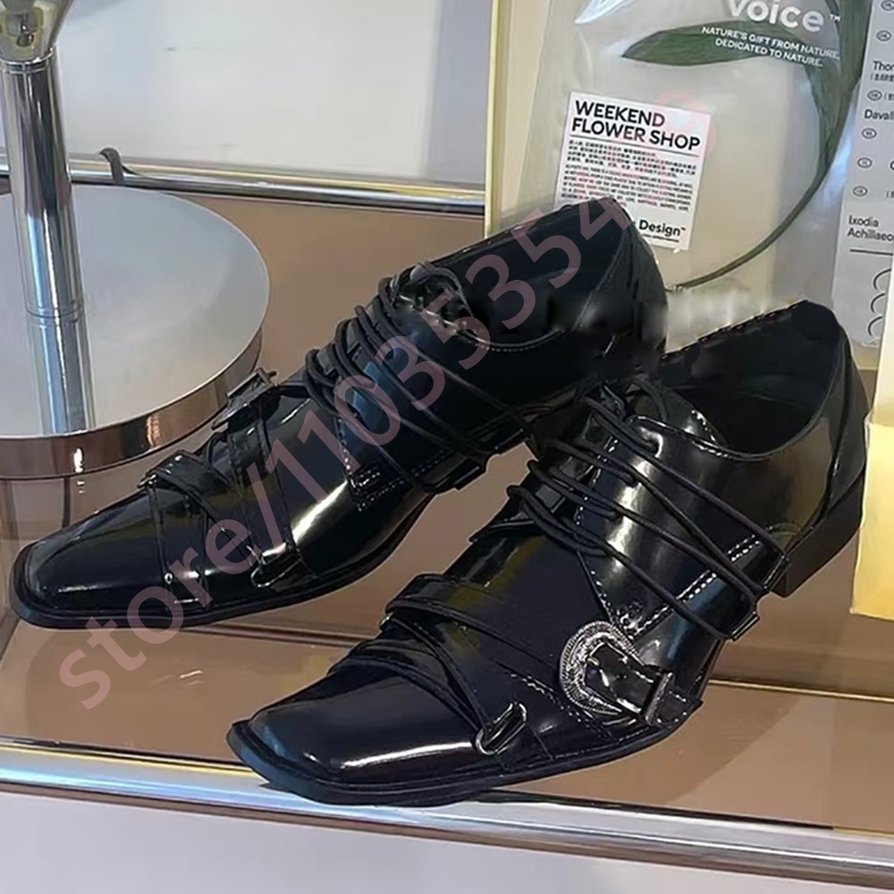 Black Pointed Toe Women's Thic - Street Fashion Y2K ulasan dan harga