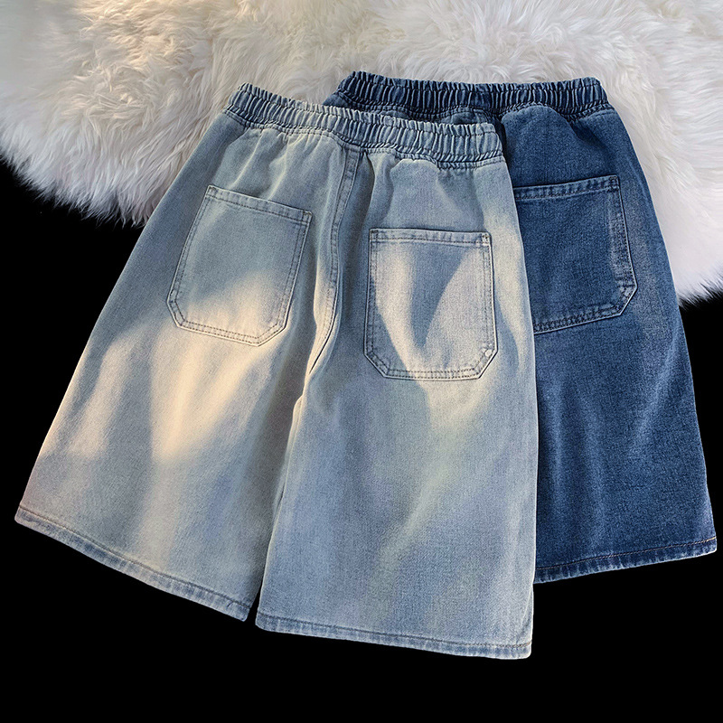 Baggy Jeans Shorts for Men Cas - Street Fashion Jeans Men ulasan dan harga