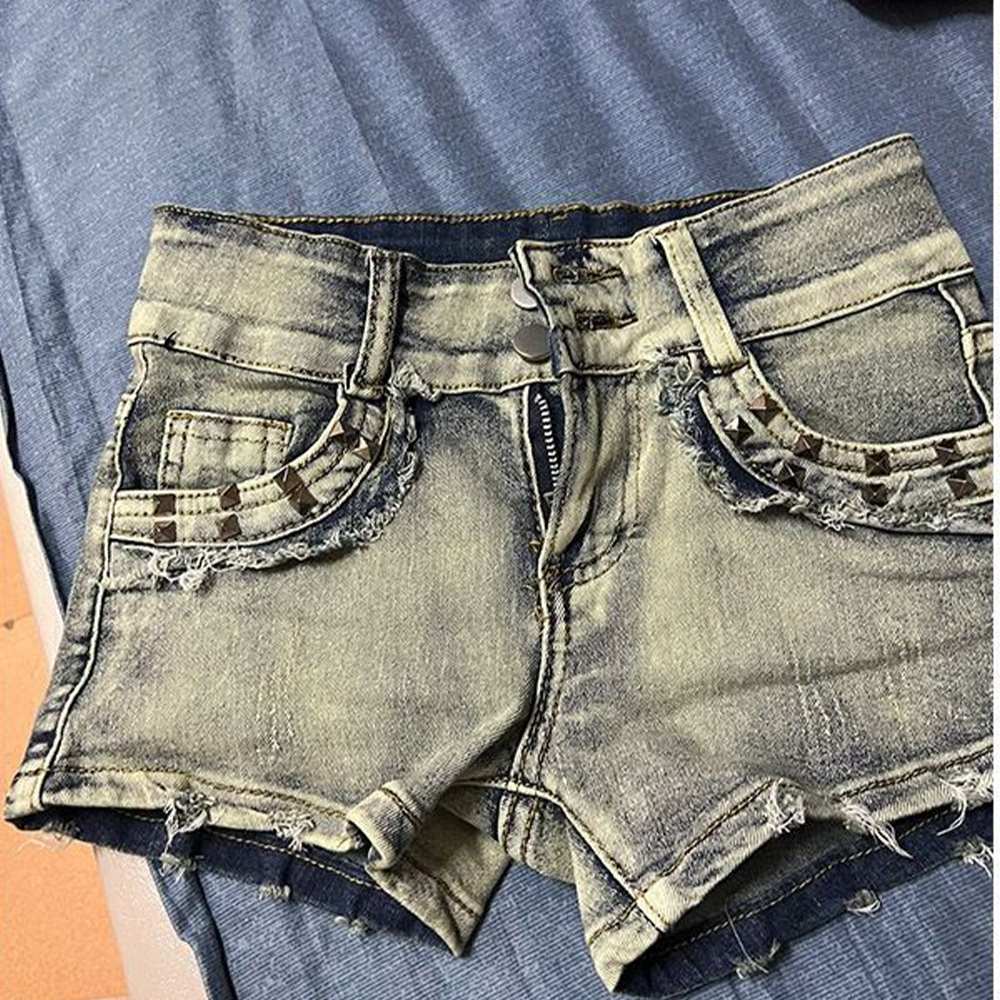 Retroy2K American Rivet Shorts - Street Fashion Y2K ulasan dan harga