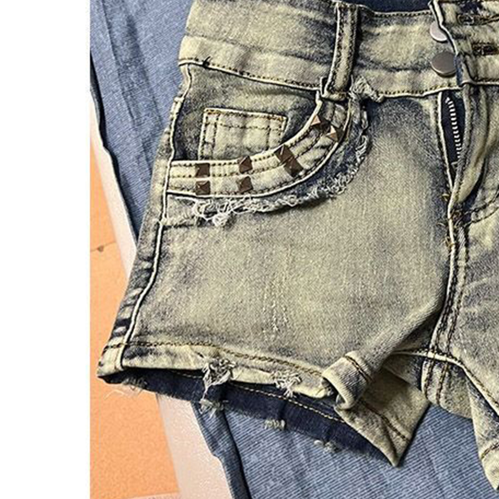 Retroy2K American Rivet Shorts - Street Fashion Y2K ulasan dan harga