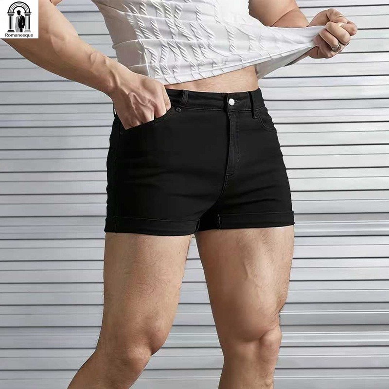 Men's Sexy Slim Fit White Deni - Street Fashion Jeans Men ulasan dan harga
