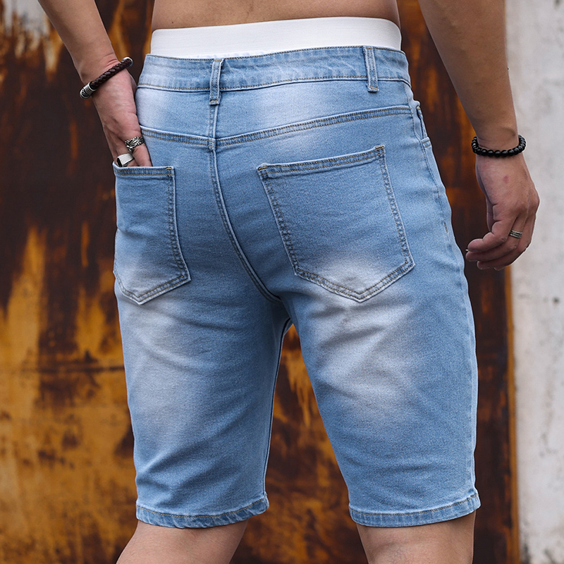 2026 Mens Stretch Denim Shorts - Street Fashion Jeans Men ulasan dan harga
