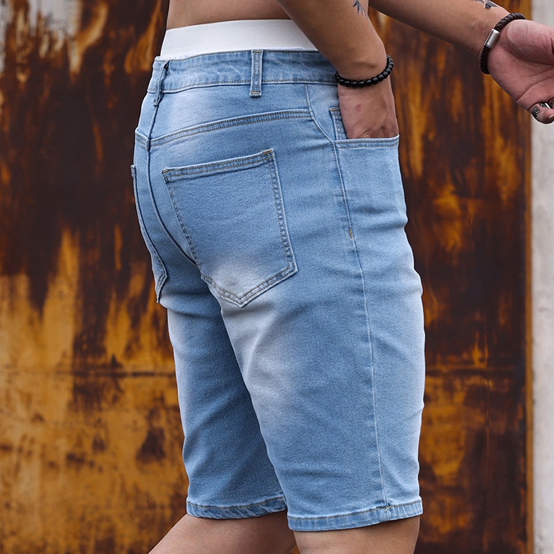 2026 Mens Stretch Denim Shorts - Street Fashion Jeans Men ulasan dan harga