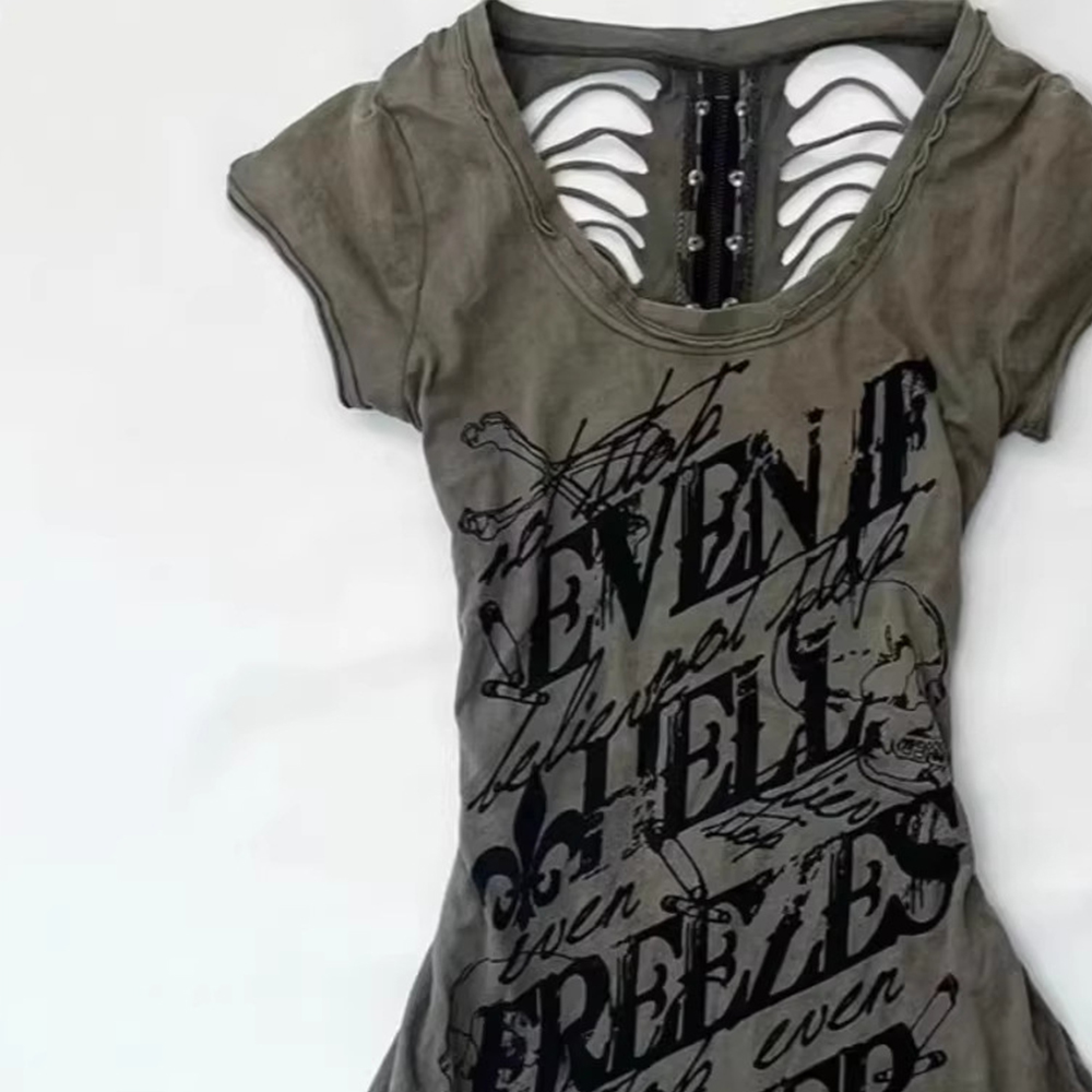 Summerjapanese Retro Hollow De - Street Fashion Y2K ulasan dan harga