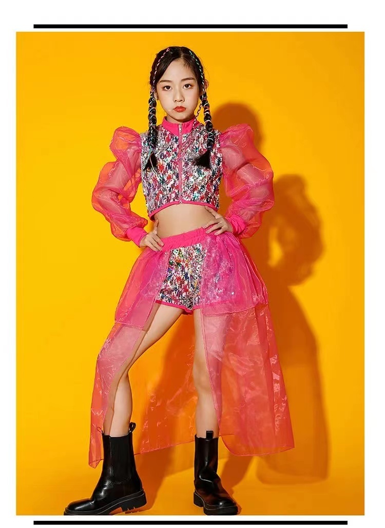 Girls' Jazz Dance Costume Sequ - Street Fashion Online ulasan dan harga