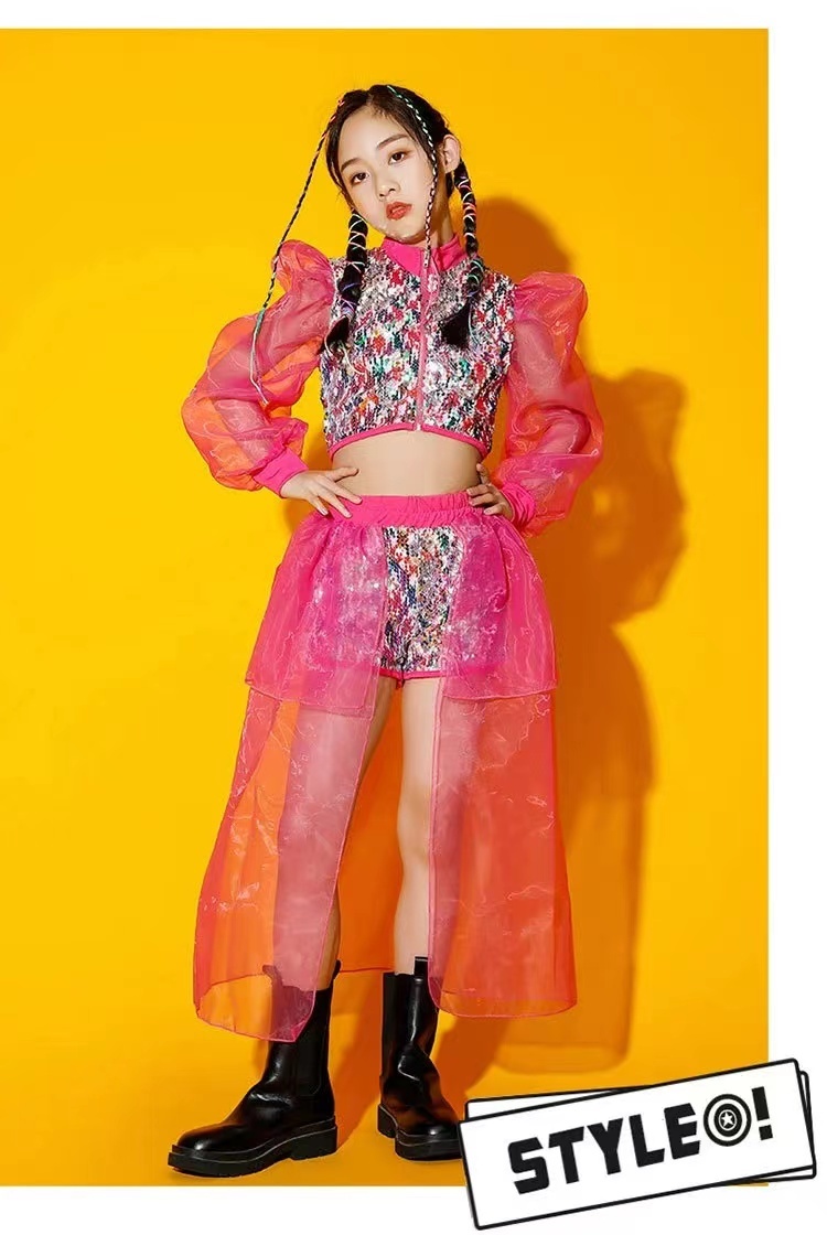 Girls' Jazz Dance Costume Sequ - Street Fashion Online ulasan dan harga