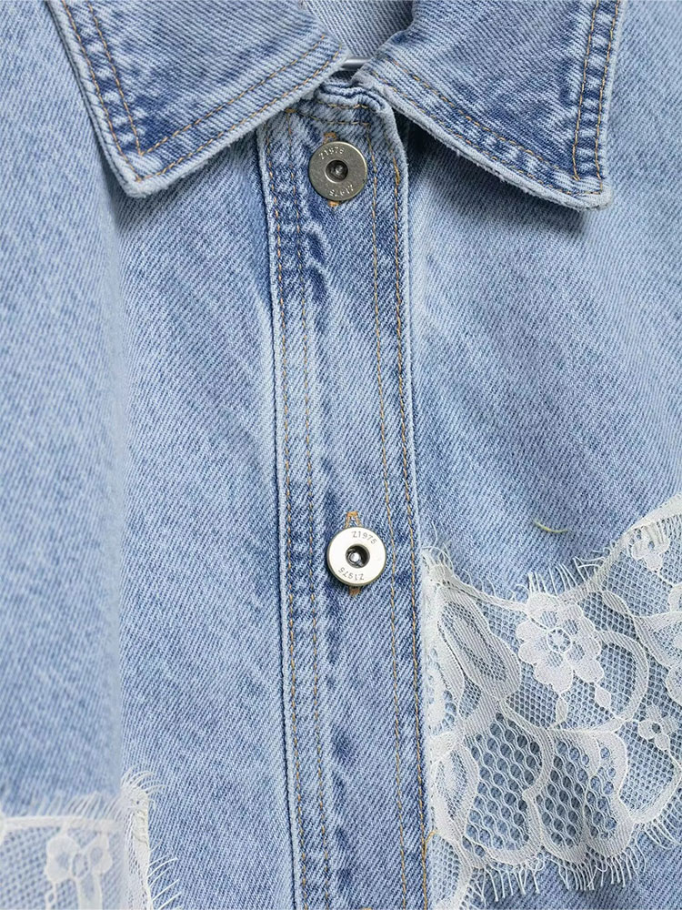 HH Elegant Women Blue Denim Ja - Street Fashion Vintage ulasan dan harga