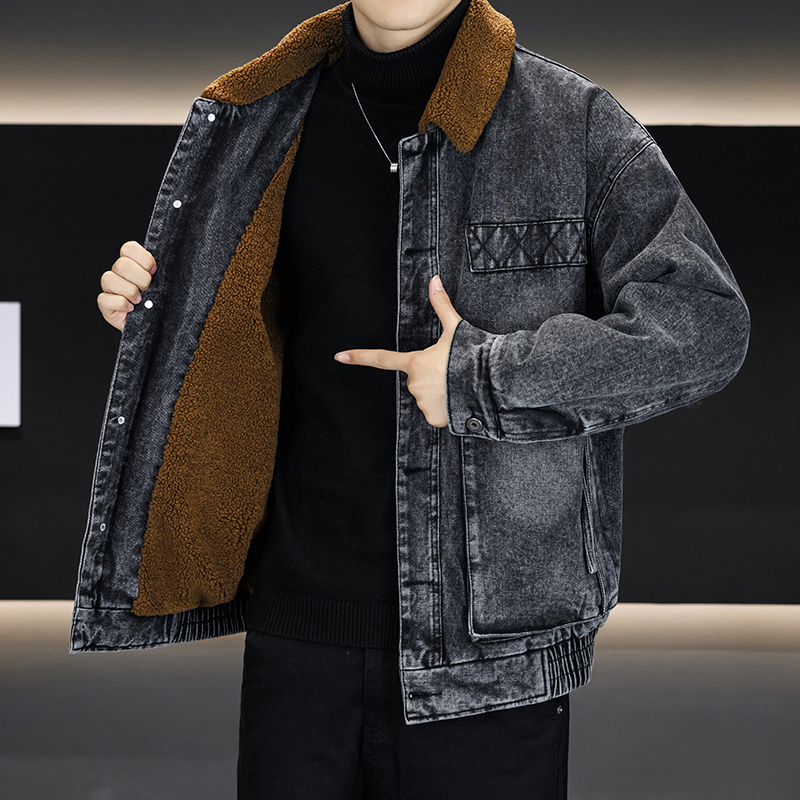 2026 Autumn Winter Sherpa Flee - Street Fashion Jeans Men ulasan dan harga