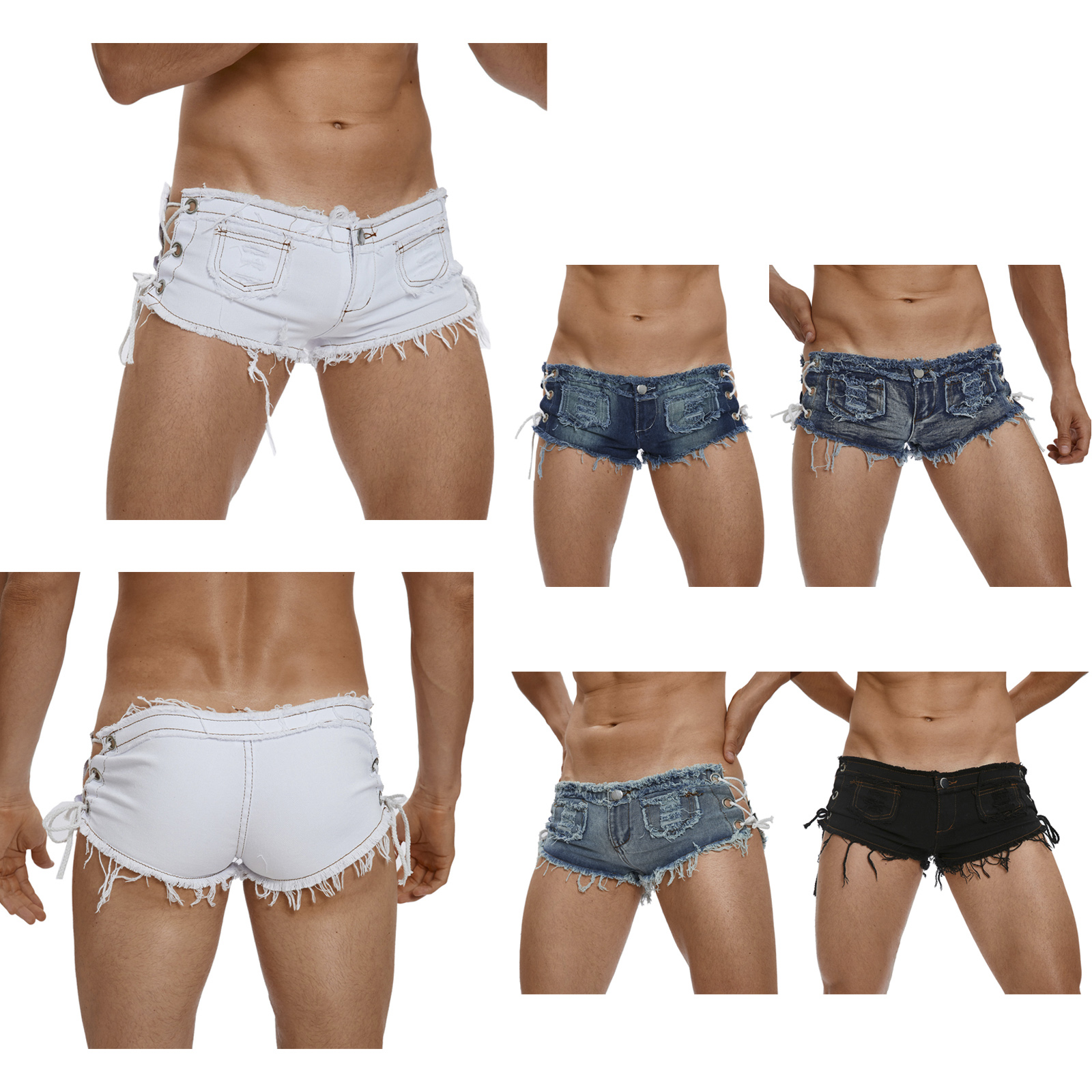 Mens Low Rise Extra Short Hot  - Street Fashion Jeans Men ulasan dan harga