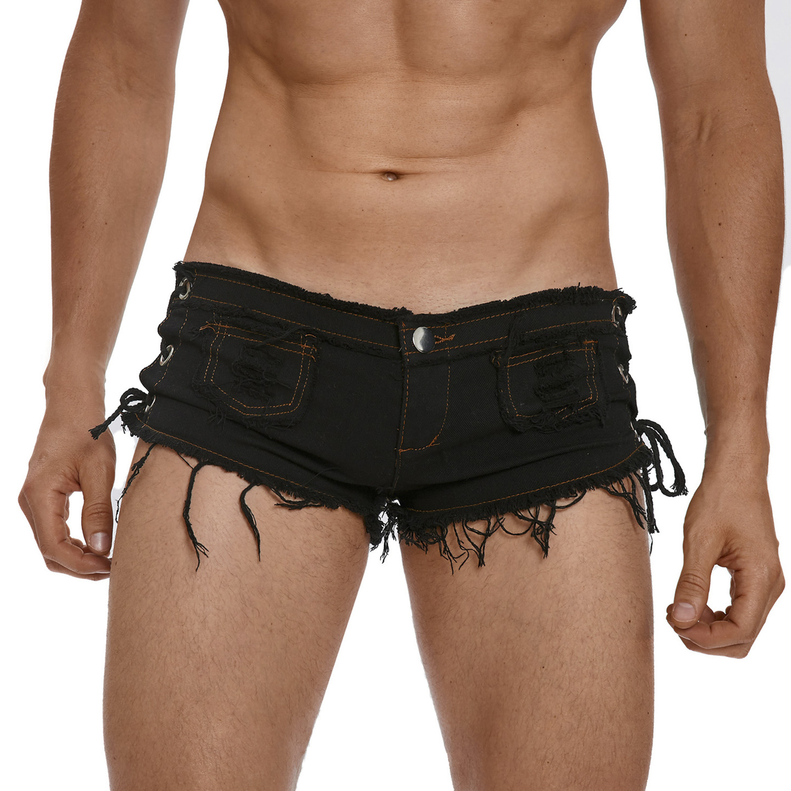Mens Low Rise Extra Short Hot  - Street Fashion Jeans Men ulasan dan harga
