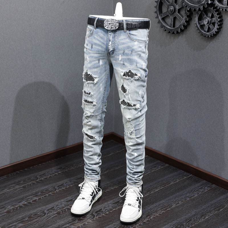 fashion new light blue jeansy2 - Street Fashion Jeans Men ulasan dan harga