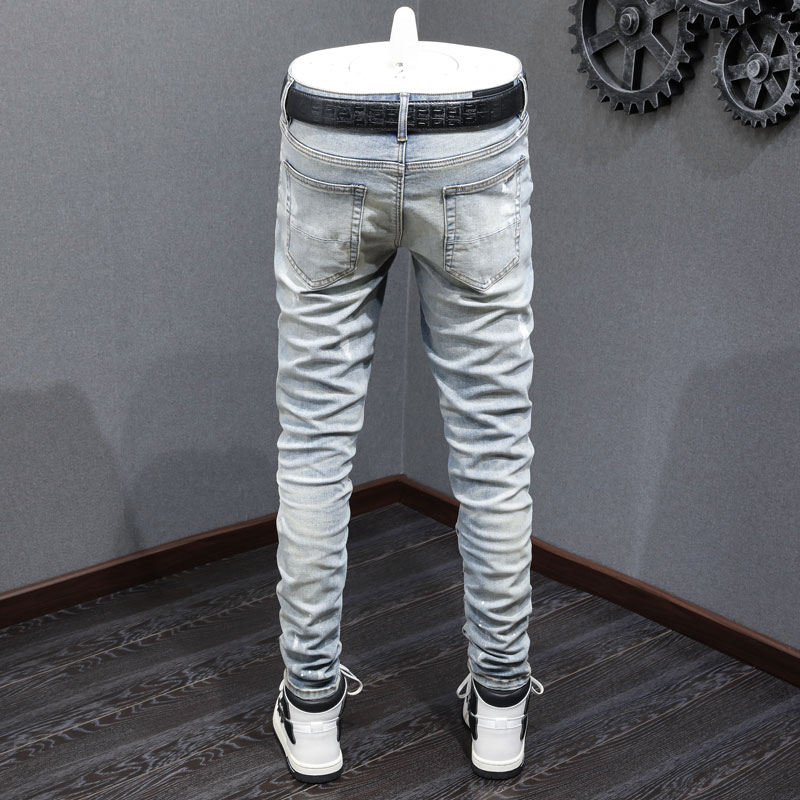 fashion new light blue jeansy2 - Street Fashion Jeans Men ulasan dan harga