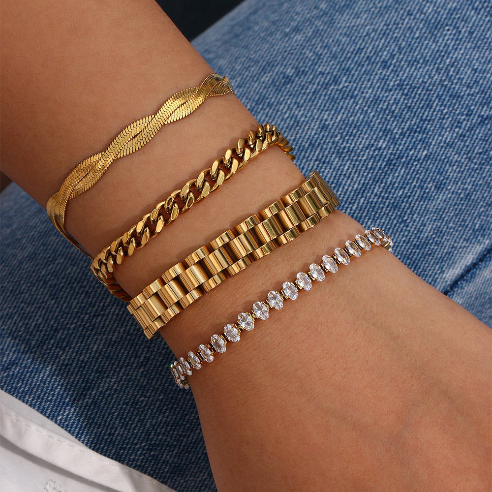 Miniamlist Men Bracelet Gold J - Fashion Street Singapore ulasan dan harga