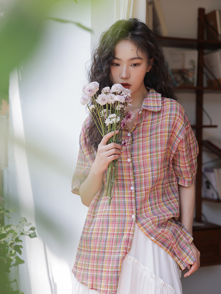 Summer New Women Turn-down Col - Street Fashion Vintage ulasan dan harga