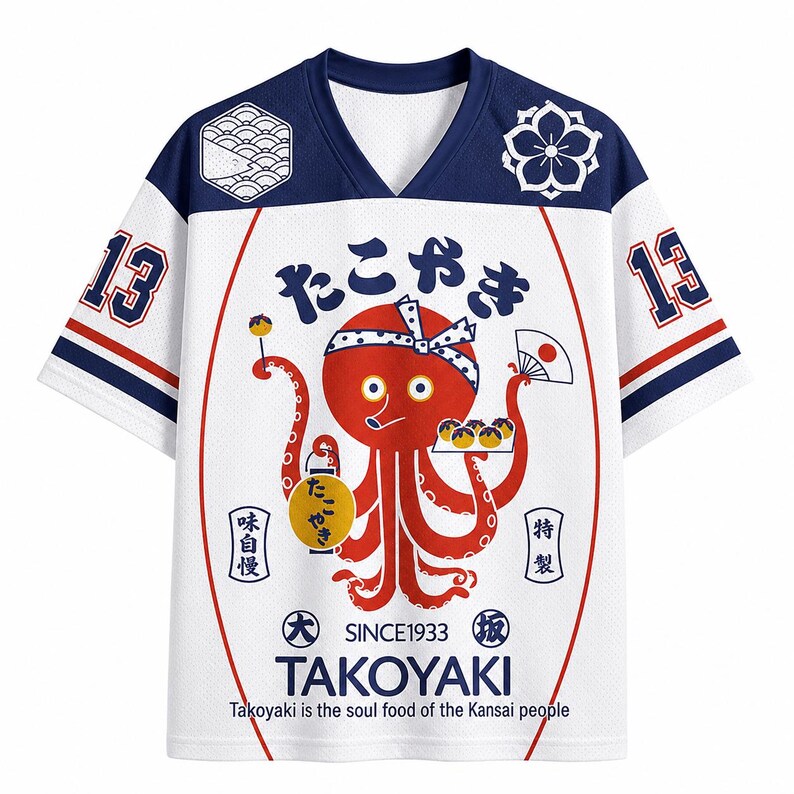 Retro Classic Osaka Octopus 3D - Street Fashion Osaka ulasan dan harga