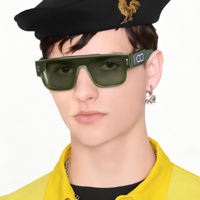 Trendy green square frame sung - Street Fashion Model ulasan dan harga