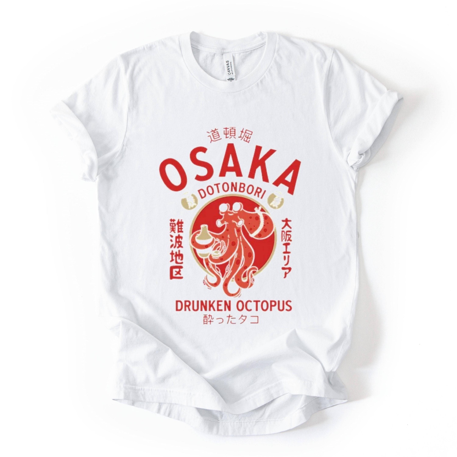 Osaka Octopus Graphic Tee,Japa - Street Fashion Osaka ulasan dan harga