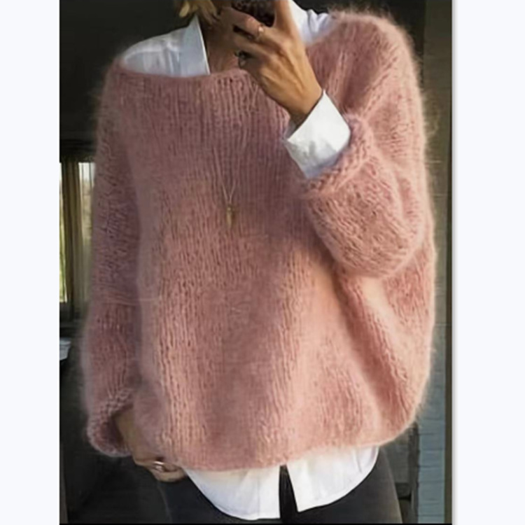 Fashionable Casual Knitted Swe - Street Fashion Online ulasan dan harga