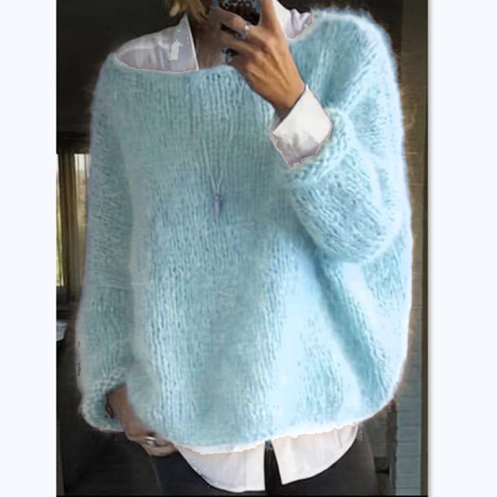 Fashionable Casual Knitted Swe - Street Fashion Online ulasan dan harga