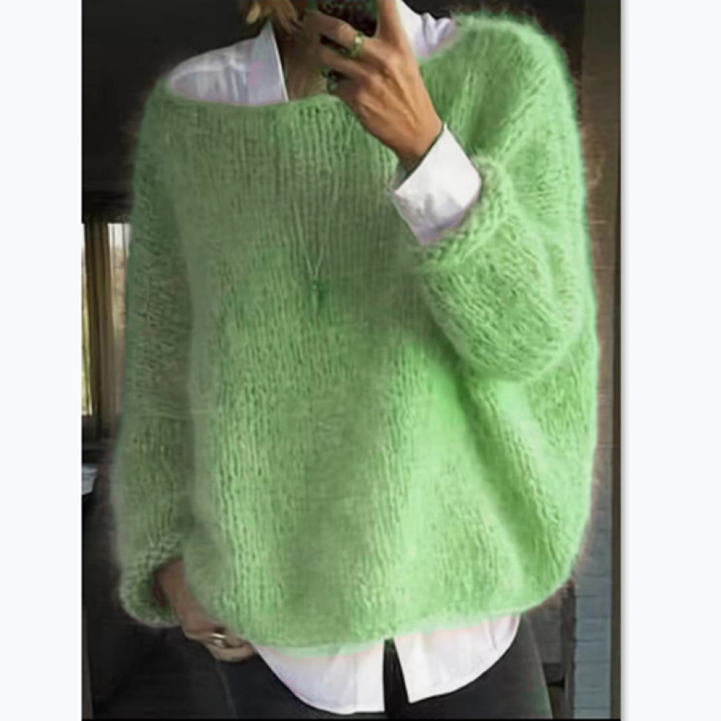 Fashionable Casual Knitted Swe - Street Fashion Online ulasan dan harga