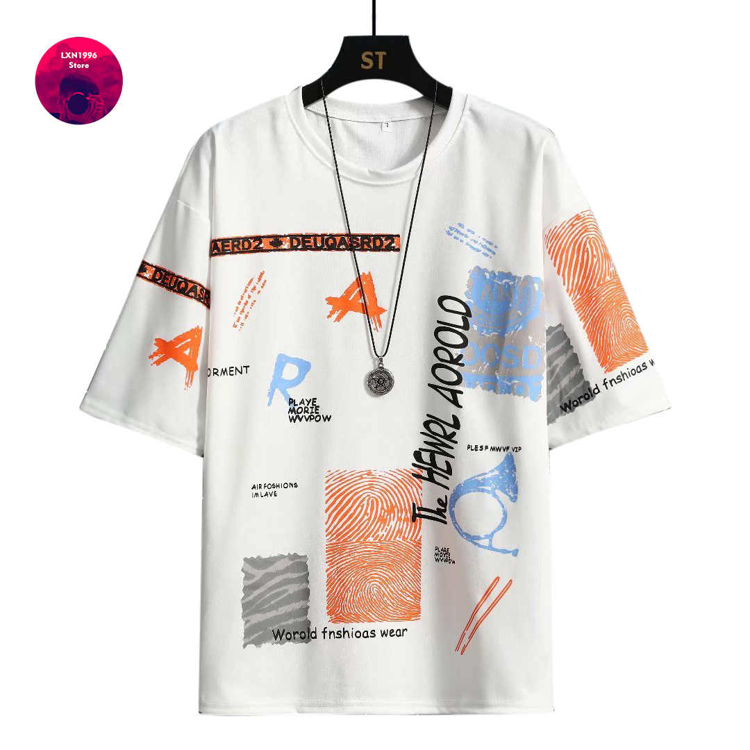 Men Harajuku Graphic Black Sum - Street Fashion Japan Brand ulasan dan harga