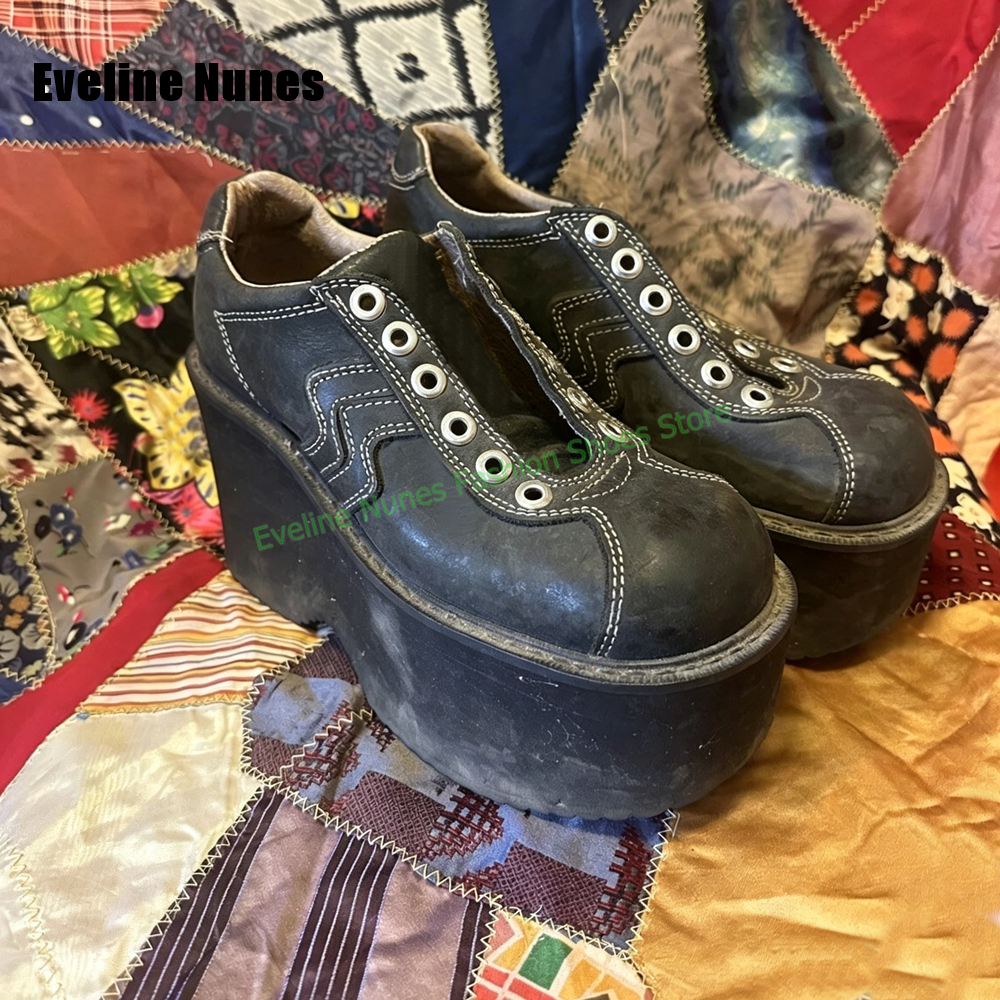 Y2K Platform Wedge Fashion Pum - Street Fashion Y2K ulasan dan harga