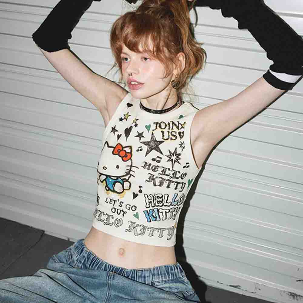 Sanrio Hello Kitties Women's C - Street Fashion Y2K ulasan dan harga