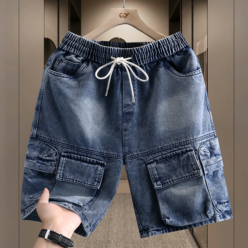 Men's Cargo Shorts New Summer  - Street Fashion Jeans Men ulasan dan harga
