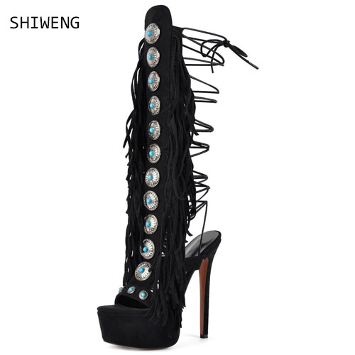 Sexy Open Toe Ladies Tassel Ge - Street Fashion Model ulasan dan harga