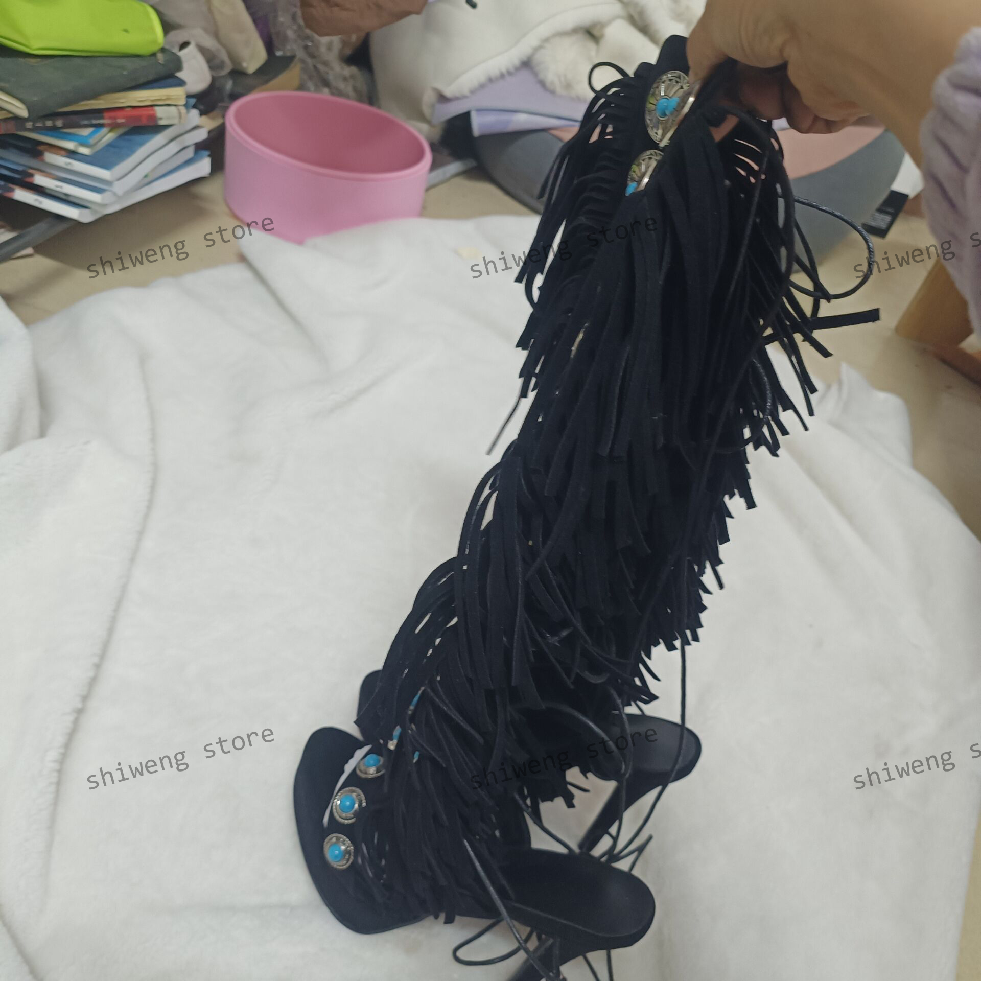 Sexy Open Toe Ladies Tassel Ge - Street Fashion Model ulasan dan harga